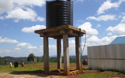 Elevated water tank installation for a home in Nairobi