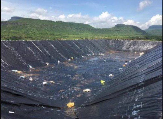 Geo-membrane pond lining for water storage